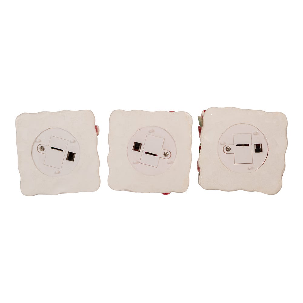 Kurt Adler 3.5-Inch Battery-Operated Gingerbread LED Candy House, 3 Piece Set